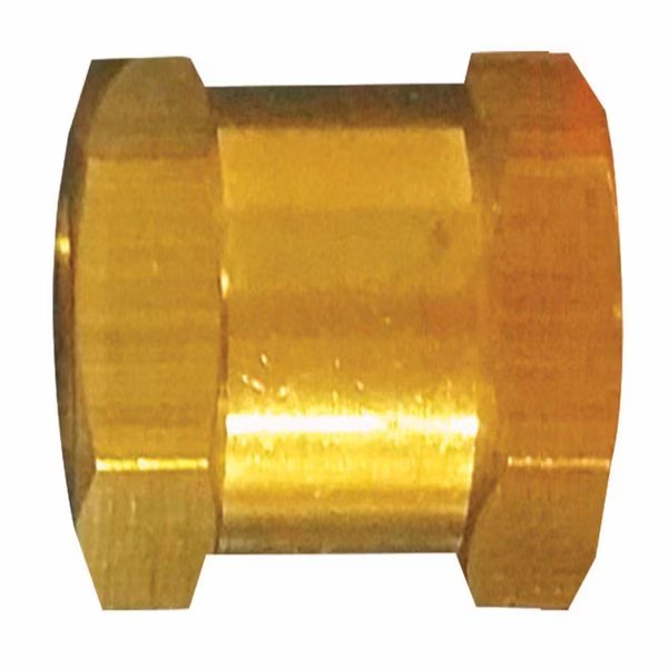 Brass/Steel Hex Coupling 1/4 in. Female 1 pc, Tru-Flate, Mfr#: 21515
